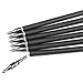 AMEYXGS 12 Pcs Archery Hunting Arrows Mix Carbon 30 Inch Flu Flu Arrows Spine 500 Target Practice Arrows with 4 Turkey Feather Replaceable Arrowhead for Outdoor Hunting (Black&Red)