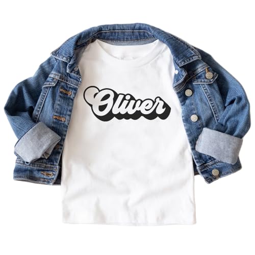 Personalized Groovy Name Toddler Shirt - Custom Name Minimalist Retro Kids Name T-Shirt - Cute Boys & Girls Natural Toddler Youth Graphic Tee2