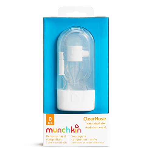 Image of Munchkin Clear Nose Baby Nasal Aspirator, White, 5 Piece Set (Pack of 2)