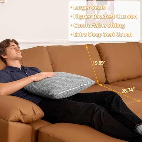 Luxury Faux Leather Reclining Sofa