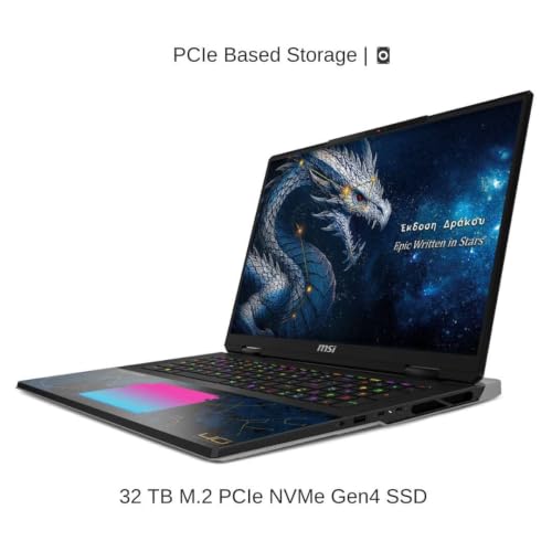Image of HIDevolution [2026] MSI Titan 18 HX Dragon Edition Draco Epic A2WJ 18 inch UHD+ 240Hz Mini LED, 2.7 GHz Ultra 9-290HX Plus, RTX 5090, 128 GB DDR5 RAM, 32 TB PCIe SSD, Windows 11 Pro