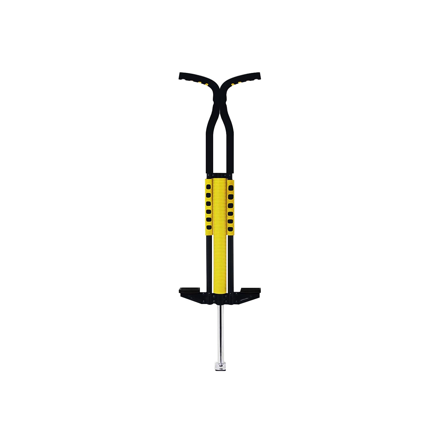 1-Piece Jump Stick, Spring Pogo Stick Double Bar Pogo Jump Stick Sports, Yellow