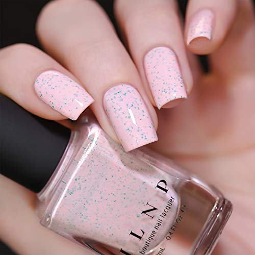 Image of ILNP With Sprinkles - Delicate Macaron Pink Speckled Nail Polish