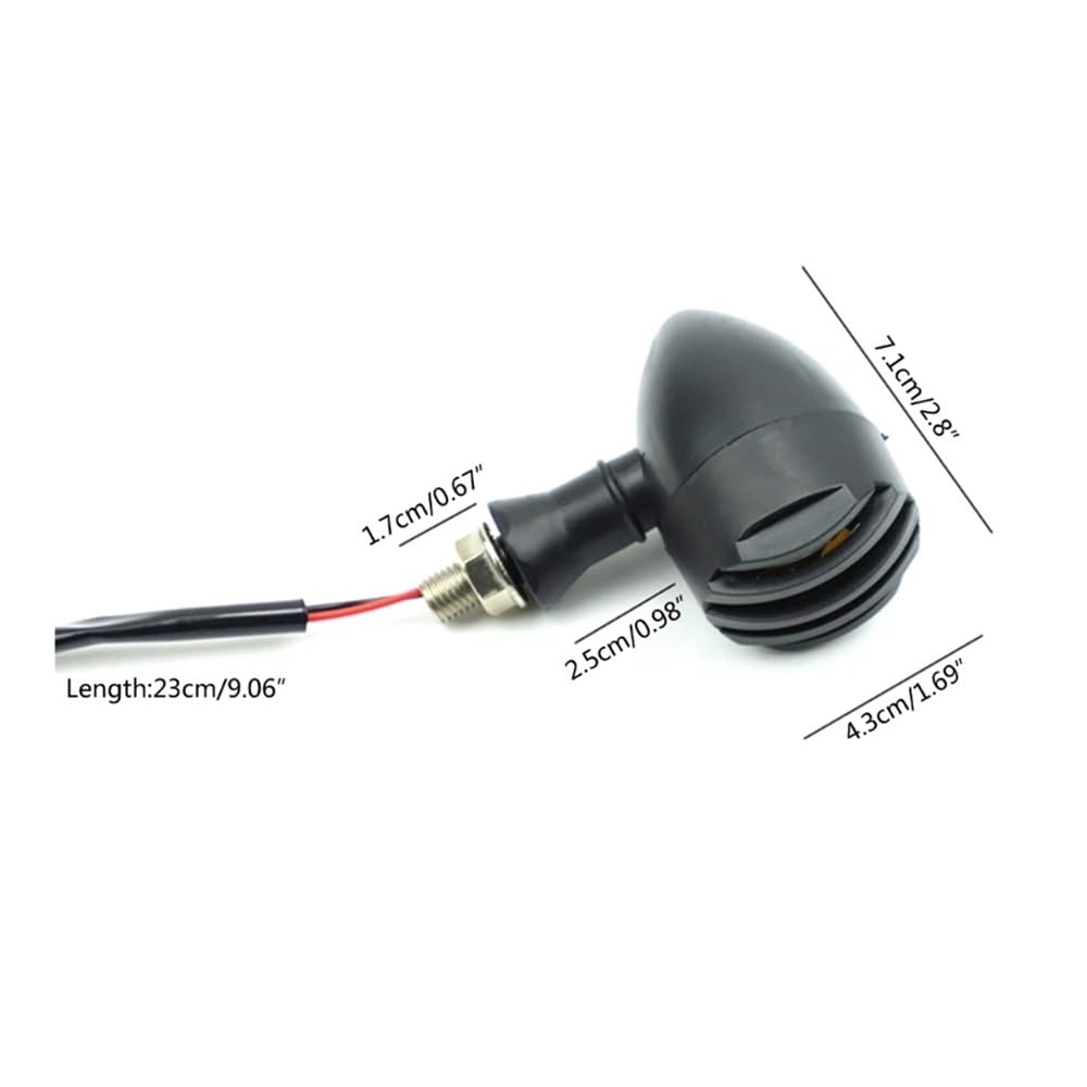ZHANGTONG Intermitentes para Moto, Lámpara de luz Intermitente de Flujo secuencial para Motocicleta, 12V, 2 uds.