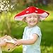 STOBOK Kids Mushroom Hat Red Plush Mushroom Hat Novelty Mushroom Beret Cartoon Party Cosplay Costume Accessories for Kids Adults Plush Party Hat