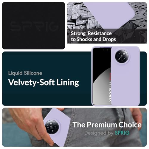 Image of SPRIG Compatible with Mi 14 CIVI Premium SilkTone Back Cover Drop Tested Shock Proof Mobile Case for Men, Women, Boys and Girls with Camera Protection (Light Purple)