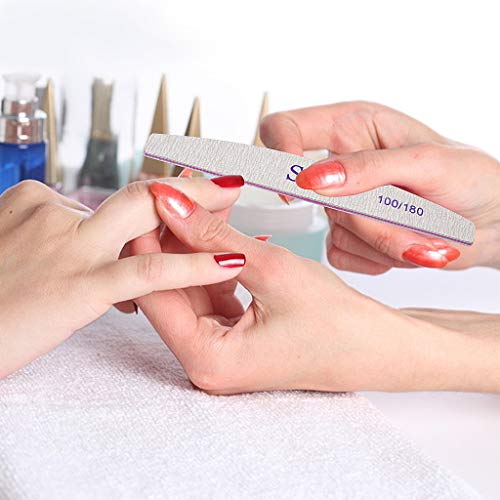 OWUDE 12er Pack Professionelles Nagelfeilenset Doppelseitig 100/180 Grit Emery Board Maniküre-Werkzeuge Für die… – Bild 4