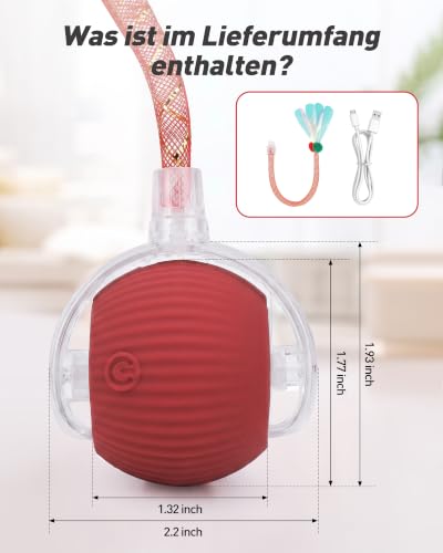 Interaktives Katzenspielzeug Ball, Elektrischer Katzenball Für Drinnen – Produktbild 6