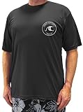H2O Sport Tech Swim Shirt - Short Sleeve Black 3XLT #753A