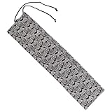 NOLITOY Leinwand Stifterolle mit Fächern Großer Schwarzer Druck Robustes Langlebiges...