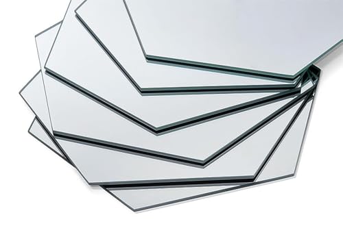 GOLD&CHROME UNIQUE DESIGN Espejo de Pared de Cristal, Set de