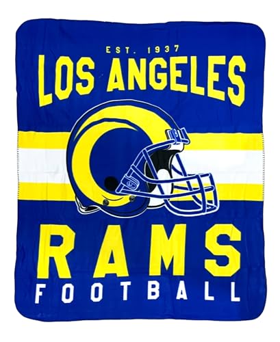 Northwest NFL Los Angeles Rams NFL Singular 50-Inch by 60-Inch Printed Fleece Throw 50-inches x 60 Multi (24985)