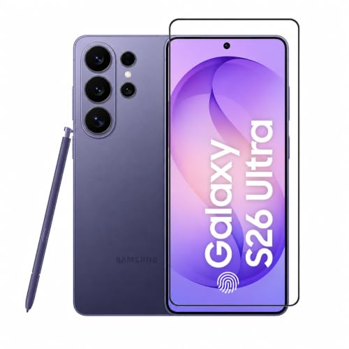 Image of Military-Grade Tempered Glass Screen Protector Compatible for Samsung Galaxy S26 Ultra 5G with Edge to Edge Coverage and Easy Self Installation Kit (Samsung Galaxy S26 Ultra)