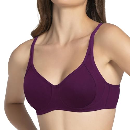 Image of Amante Women's Side Support Shaper Non-Padded Non-Wired Full Coverage Cotton Bra | Seamless Cups | Moisture-Wicking Fabric | High Support Everyday Bra