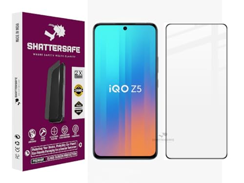 Image of Oleophobic Tempered Glass Screen Protector Compatible For IQOO Z5 5G [Pack of 1]. Edge To Edge Full Screen Protection With Easy Installation Kit & Case Friendly Fit.