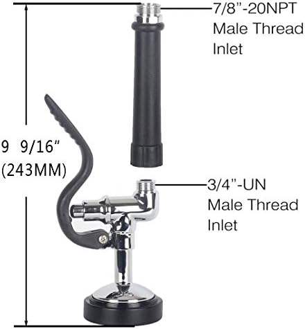 High Pressure Sprayer Head Pre Rinse Shower Head Pull-Down Commercial Kitchen Sink Tap Parts Copper POUGEO Handheld Multifunction Dishwasher Accessories Brushed Chrome Finshed