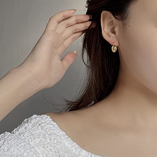Créoles doubles en argent sterling pour oreilles sensibles sans irritation