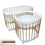 tweeto® Cuna de bebé 7 en 1 – Multifuncional, ampliable,