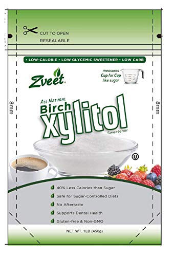 Zveet Birch Xylitol Sweetener (Made in USA) (1 LB)