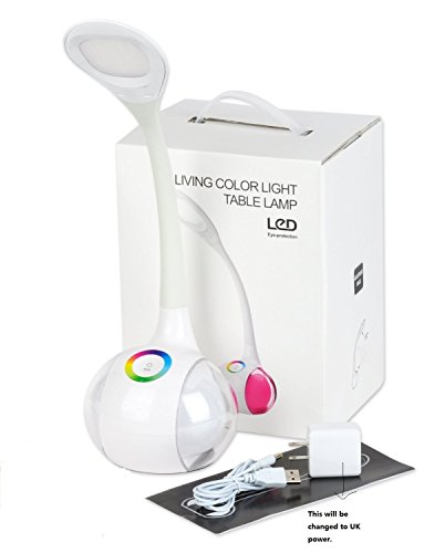 Bondwl Led Desk Lamp With 256C Living Color Led Multi-Function Desk Lamp Goose Neck, 3-Level Brightness Touch Control, Mood Lighting Color Options To Enrich Your Work Space #TOP3