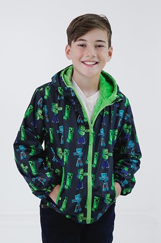Minecraft Zip Up Waterproof Rain Jacket Little Kid to Big Kid Sizes (5-6 - 12)2