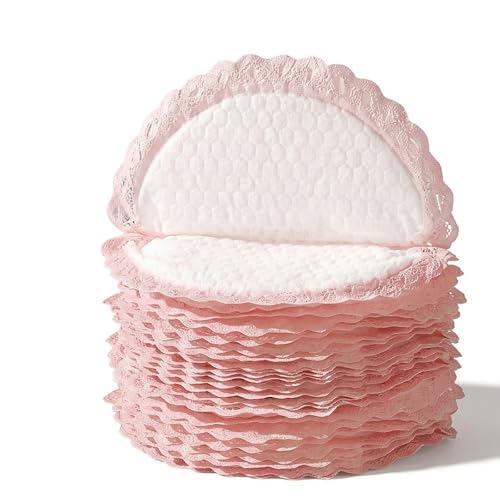 GWEOR 8 Discos Absorbentes de Lactancia Desechables, Protectores de Pecho con Forma de Concha Ultra Suaves y Transpirables para Lactancia Materna Segura