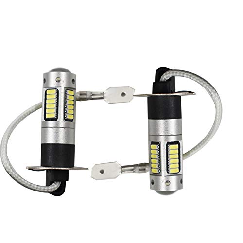 Image of munirater 2pcs H3 30-SMD 4014 LED Bulbs XENON 6000K White 12V Car Fog Light Lamp