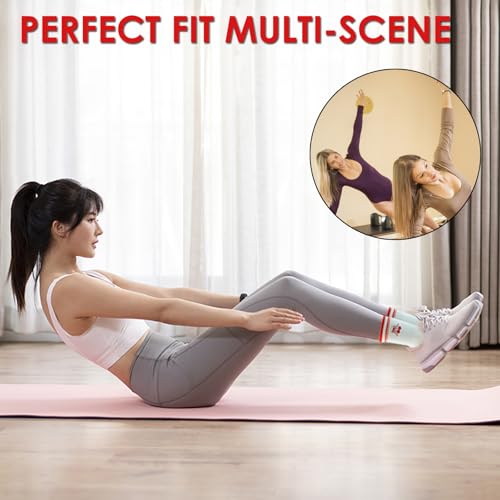 Pilates Socks with Grips for Women Yoga Grippy Socks Cute Heart Cherry Bow Pattern Barre Non Skid Athletic Crew Sticky Sock Gym Fitness Hospital White Sock4