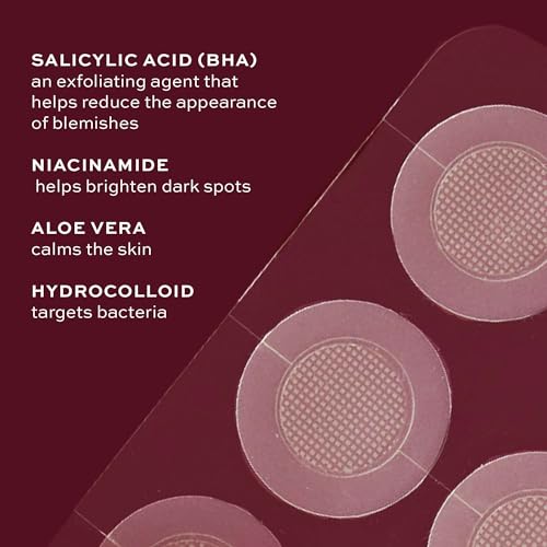 Microneedle Blemish Patches by ITK for Women - 6 Count Patches, Cranberry, 6 Count (Pack of 1) - Image 4