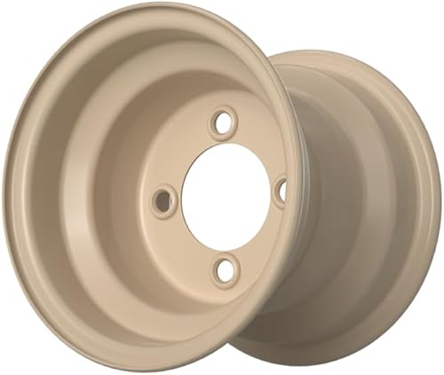 Miniatura 4 de GTW Rueda de acero blanco para carrito de golf, 8 x 7, centrada, patrón de pernos de 0.157 x 4.000 in