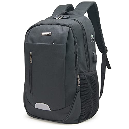 Waytex 71054 Sac à Dos Sécurité pour Ordinateur 15,6’’ Complet Serrure Antivol Port USB et Passage Câble Ecouteurs