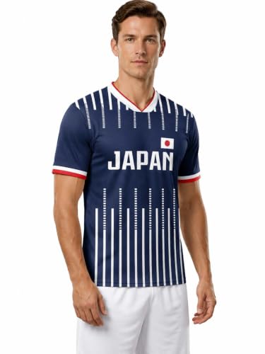 Men's Soccer Jersey Shirts Flag Pattern Classic Uniforms Fashion Shirts Gifts for Soccer Fans Men 3XL