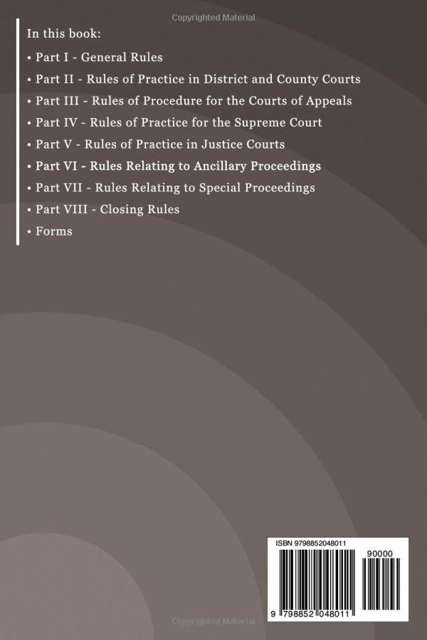 Miniatura 2 de Texas Rules of Civil Procedure 2023 Texas Court Rules