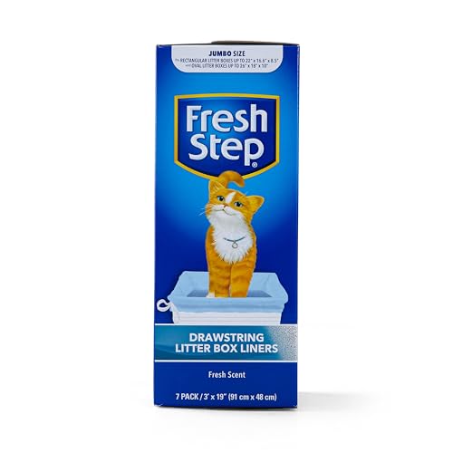 image for Fresh Step Drawstring Cat Litter Box Liners, Fresh Scent - Kitty Litte