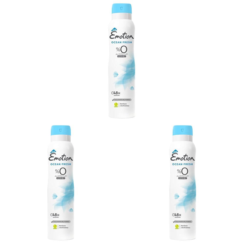 Emotion Ocean Fresh Kadın Deodorant, 150 ml (3 paketi)