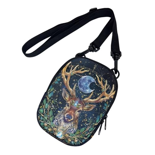 Lotusorchid Small Message Bag Women Shoulder Bag with Adjustable Staps, Sling Phone Bag Crossbody Satchel Purse Wallet