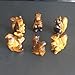 HLbshi 2pc Mini Hand Carved Gemstone Crystal Squirrel Figurine Animal Carving Statue Office Home Decor Pocket Stone 30mm (Golde Tiger Eye)