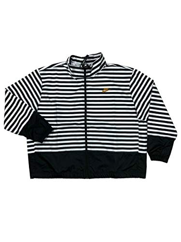 Nike Sportswear Women Loose Fit Full Zip Jacket Black White CI0184-100 (2X-Large)