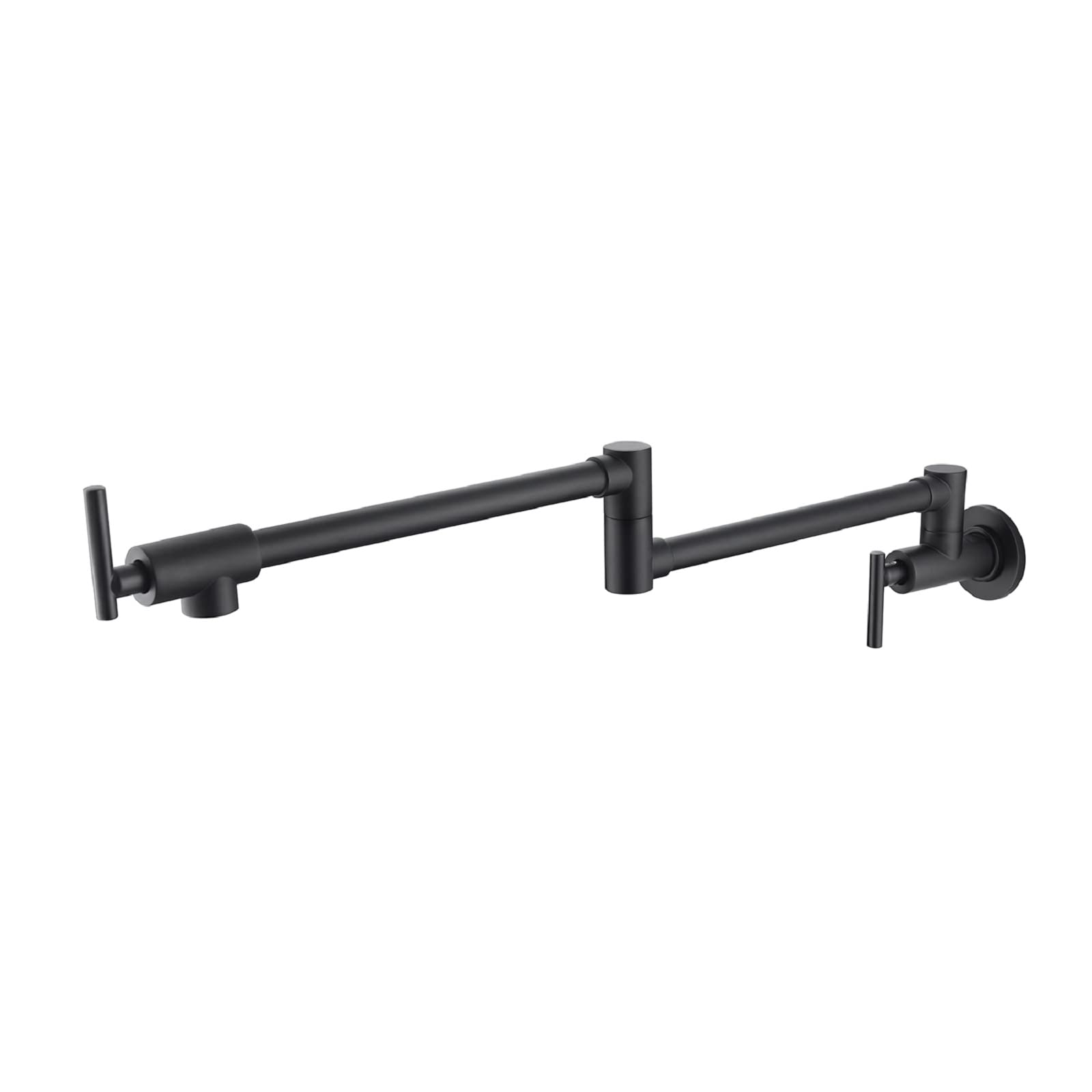 Grifo de llenado de ollas de diseño plegable con acabado negro premium de pared