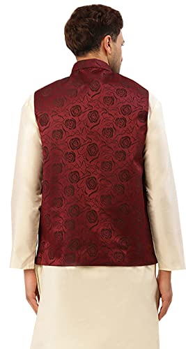 Maple Clothing Men's Indian Nehru Jacket Traditional Waistcoat India Wedding Guest Outfit Vest4