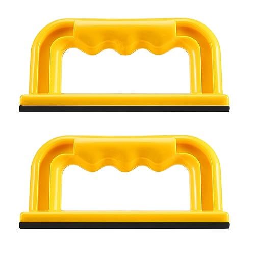 RUANI Wood Cutting Push Up Stick Block 2-Pack Set - Angle Handle Pad Holder Blocks for Cutting On Jointer Table, Orange