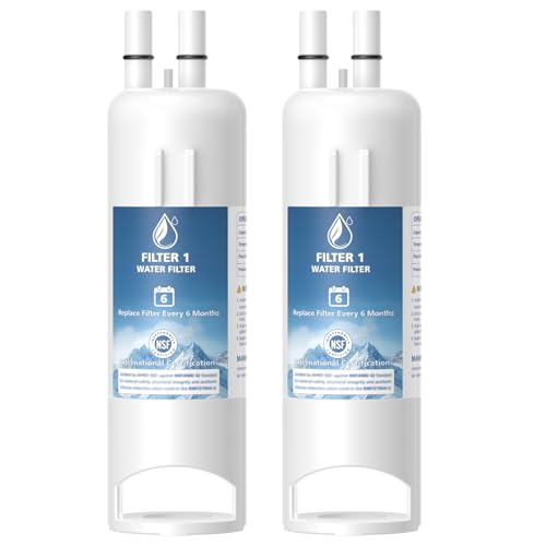 Image of 2 Pack EDR1RXD1 Water Filter 1 Compatible with Filter 1, EDR1RXD1, W10295370, EDR1RXD1B, WHR1RXD1, KAD1RXD1, P4RFKB2, 46-9930, 46-9081, Every 6 Months Value, NSF Certified