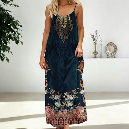 Image of HTHLVMD Backless Cami Dress Summer Dresses for Women 2026 Spaghetti Strap Dresses Womens Solid Color Backless Cami Dress