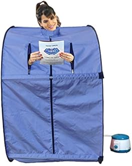 Kawachi Portable Home Steam Sauna Bath for Health and Beauty Spa at Home (I03-Blue)