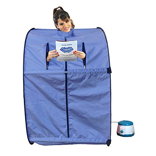Kawachi Portable Home Steam Sauna Bath for Health and Beauty Spa at Home (I03-Blue)