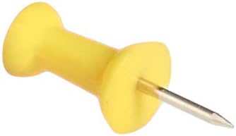  Basics Push Pins Tacks, Clear Plastic Head, Steel Point, 200-Pack