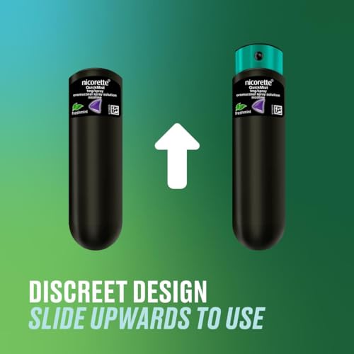 Nicorette QuickMist Mouthspray, Freshmint (6 x 150 Sprays) Smoking or Vaping Cessation Aid, designed to start reducing cravings in 30 seconds (Quit Smoking or Quit Vaping Aid)