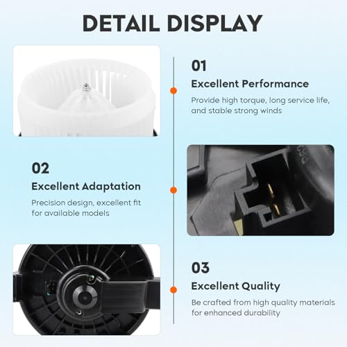 Image of Front AC Blower Motor Fan Fit for Honda Civic 2006-2011, Jeep Wrangler 2007-2010, HVAC Heater Air Conditioner Fan Motor 700194 79310SNAA01 79310-SNA-A01 79310-SNA-A02 68004195AA 75821 PM9177 AC