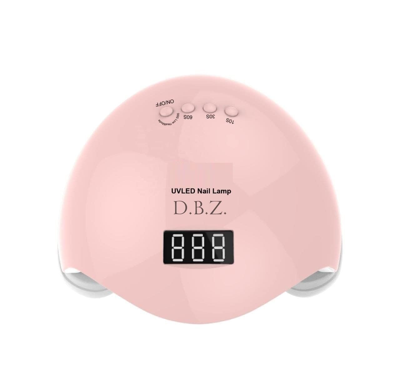 D.B.Z. UV Nail Lamp, 48W Nail Dryer Gel Nail Polish Curing LED UV Light with 4 Timers LCD Display Professional Nail Art Tools Accessories for Fingernail Toenail Salon (Pink)-image-4