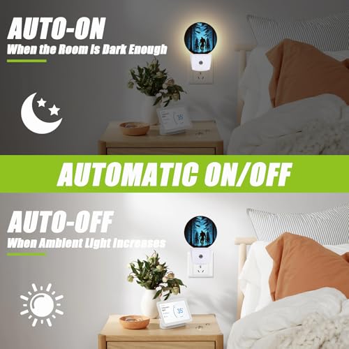 Image of Big Foot Night Light,Forest Night Lights Plug into Wall for Kitchens Toilets Bedroom Decorative Half Round Nightlight Led Lamp 0.5W Sleep Friendly